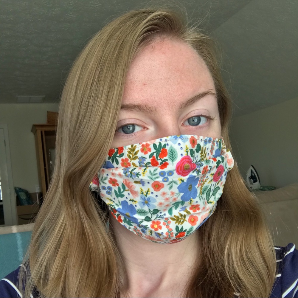 Handmade fabric face mask